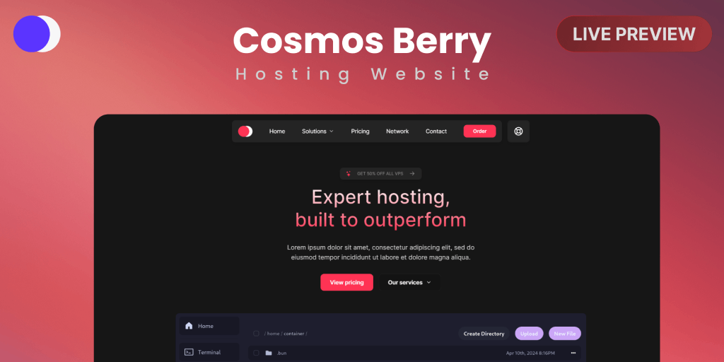 Cosmos Berry - Premium Hosting Site