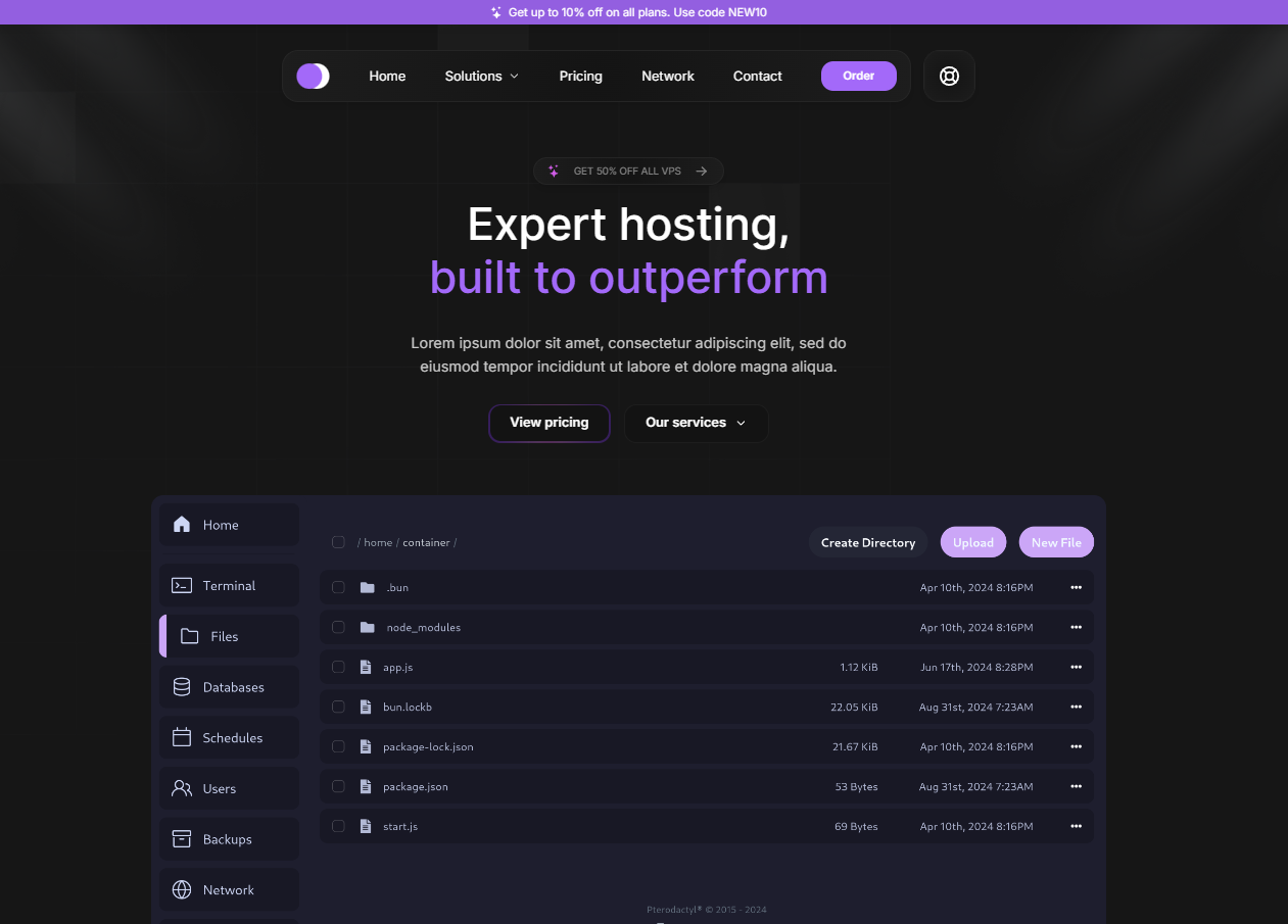 Cosmos - Premium Hosting Site