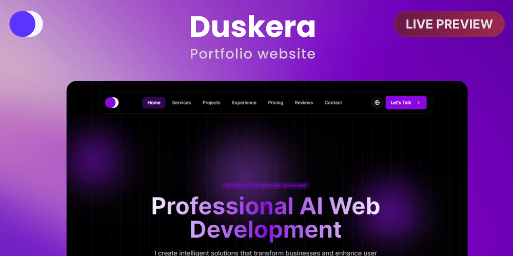 Duskera | Premium Portfolio Site