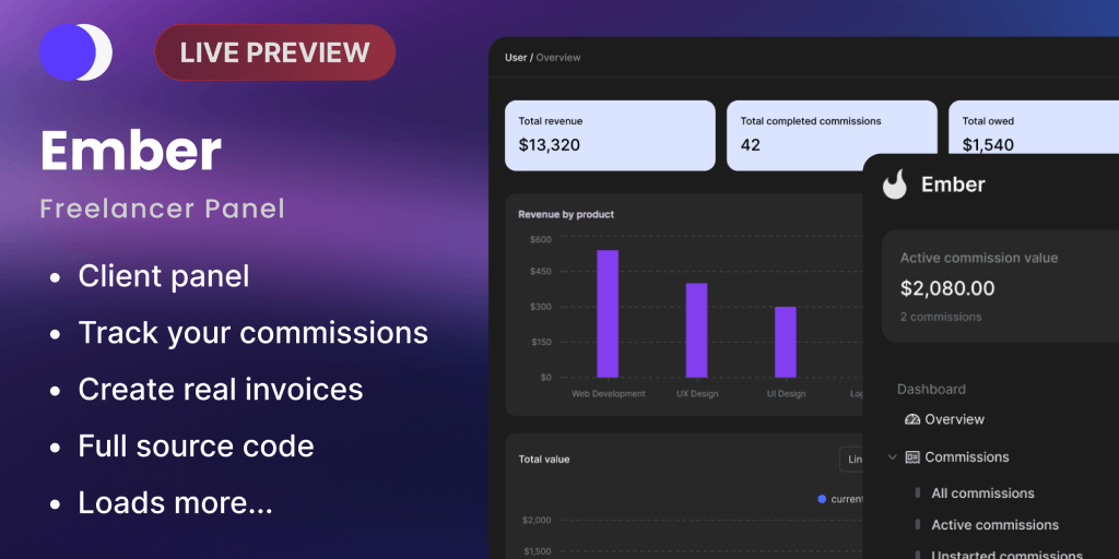 Ember - The Complete Freelancer Panel