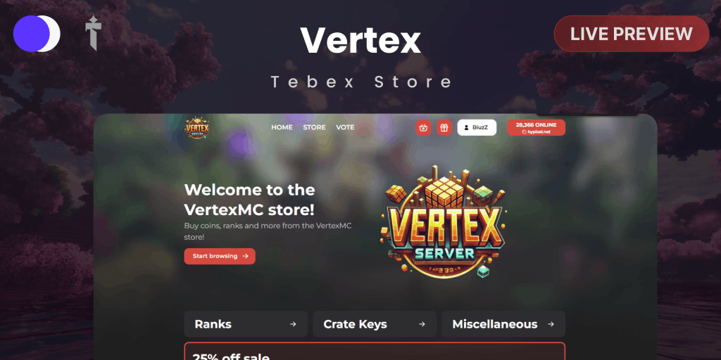 Vertex - Premium Tebex Store